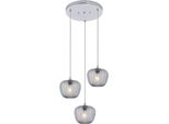 Rabalux 3178 Lampada A Sospensione 3 Spot Monet, E27, Argento-Nero-Grigio, Moderna, 58,5 Cm