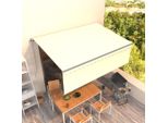 The Living Store Tenda A Scomparsa Manuale Con Tenda A Rullo 4X3 M Crema