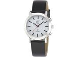 Funkuhr ETT Station Watch, schwarz, Armbanduhren, Damen, Funkuhr, Armbanduhr, Damenuhr, Solar, Lederarmband