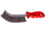 Ironside 139-006 Spazzola Metallica In Acciaio Con Manico, Rossa (1 Pezzo)