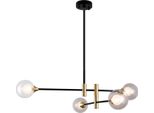 Italux Marino Lampada Da Soffitto Led Moderna Nera PND-9148-4