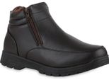 Van Hill Uomo Stivali Invernali Foderati Caldi Stivali Scarpe Pelliccia Ecologica 840006, Colore: Marrone Scuro, Taglia: 46