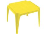 Tavolo Impilabile Per Bambini Giallo 50 X 50 Cm In Plastica Solida, Monoblocco, Impilabile
