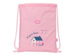 Borsa Zaino Con Nastri Glow Lab Sweet Home Pink 26 X 34 X 1 Cm