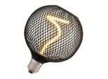 Osram Decor Led Globe Con Filamento A Spirale 3,5 W, 130Lm/1800K In Vetro Trasparente Nero Senza Piombo, Accogliente Bianco Caldo 818 Con Filettatura A Vite E27, Dimmerabile, Diametro 125 Mm.