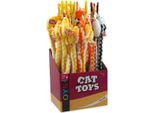 Display Giocattolo Magic Cat Succhietto Per Topi In Cotone Con Erba Gatta 34 Cm + 45 Cm 24 Pezzi