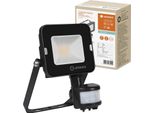 Faretto Led 10W 1000Lm 4000K IP65 Nero Con Sensore Di Movimento E Crepuscolare Ledvance Compact V