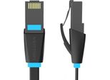 Cavo Di Rete Ethernet Piatto Utp Cat6 Vention Ibjbf Rj45 1000Mbps 1M Nero