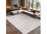 Carpetsale24 Tappeto Interno Esterno Impermeabile Effetto 3D Design Scandinavo Lavabile Resistente Soggiorno Terrazza, Dimensioni: 120X170 Cm