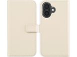 Cover Per Iphone 16 - Vera Pelle - Selencia Flip Flap - Beige