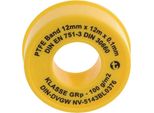 Rotolo Di Nastro Sigillante Ptfe 12 M X 12 Mm X 0,1 Mm