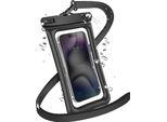 Avizar, Custodia Impermeabile Per Telefono Cellulare 7,2" IPX8 30M Touch Window Con Cinturino, Nero Trasparente"