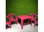 Bambini Monoblocco Set Rosa 4X Sedia Sedia Baby 1Xtable Tavolo