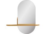 Specchio Elna 1 Ripiano Decoro Rovere.