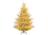 Costway Albero Di Natale Artificiale 210Cm Con Neve, Albero Di Natale Con Led Bianco Caldo, 13 Modalità, Timer E Luminosità Regolabile