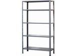 Ironside 140-020 Scaffale In Metallo 200 X 100 Cm, 5 Ripiani, Portata 120 Kg (1 Pezzo)