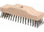 NöLle 321600 NöLle Drahtbesen Stahldraht Grau Holz 22,0 Cm Breit