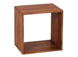Wohnling Mensola A Cubo In Legno Massiccio Di Sheesham 43,5 X 43,5 X 33 Cm Cubo WL1.558