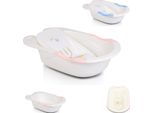 Vasca Per Bambini Moni Starfish 86 Cm, Con Scarico Dell'acqua, Tappetino Interno Rimovibile Rosa