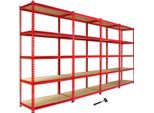 4 X Z-Rax Scaffalatura Per Garage Scaffalatura Per Officina Scaffalatura Per Cantina Scaffalatura Industriale 90 Cm L X 45 Cm P