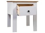Vidaxl Comodino Bianco 46X40X57 Cm Pino Panama