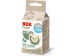 Succhietto Nuk For Nature 10176299 | Silicone Sostenibile | 6-18 Mesi | 2 Pezzi