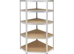 Ironside Scaffale Angolare In Legno/Metallo 176X75 5 Ripiani, Portata 175 Kg