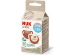 Succhietto Nuk For Nature 10176297 | Silicone Sostenibile | 6-18 Mesi | 2 Pezzi