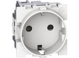 Presa Schuko Socket2P+T 16A 2 Moduli Bticino Living Now K_4141 Bianco