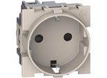 Presa Schuko Socket2P+T 16A 2 Moduli Bticino Living Now K_4141 Sand