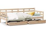 Vidaxl Letto Da Giorno Con Cassetti 90X190 Cm In Legno Di Pino Massiccio
