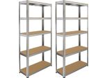Galwix Scaffali Per Garage Scaffali In Acciaio Scaffali Industriali 150Cm X 75Cm X 30Cm
