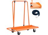 Carrello Per Pannelli Vevor, Portata 816 Kg, Carrello Di Trasporto Con 4 Ruote Piroettanti, Carrello Per Pannelli, Carrello Per Pannelli Con Cinghia Di Tensione, Ausilio Per Il Trasporto Di Compensato, Cartongesso, Vetro, Arancione, 1150X555X1180 Mm