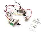Luckdano Kit Di Cablaggio Per Chitarra, 1V2T1J Interruttore A Levetta A 5 Vie 500K Interruttore A Levetta A 5 Vie 500K Pots Kit Di Cablaggio A 5 Vie Cablaggio Per Chitarra Set Di Cablaggio Di Fronte Alla Chitarra Elettrica