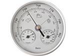 Inf Barometro Analogico 130Mm Con Termometro E Igrometro - Stazione Meteo 3 In 1 Bianco