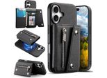 Inf Custodia Portafoglio Magnetica Nera Per Iphone 17 Pro Max - Porta Carte, Supporto, Antiurto