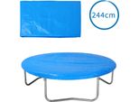 Monzana Copertura Per Trampolino Ø 244 Cm Blu Antistrappo Resistente Ai Raggi Uv Ed Alle Intemperie Telo Protettivo
