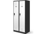 Armadio Armadio Spogliatoio Armadio In Metallo Bianco Antracite 180X80X50