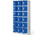 Armadio 3B6A Armadio In Metallo Su Zoccolo Con 18 Scomparti Armadio Per Oggetti Di Valore Armadio In Metallo 18 Scomparti Lamiera D'acciaio 185 Cm X 90 Cm X 40 Cm Colore: Grigio-Blu