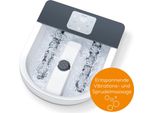Beurer FußMassagebad 630W Heizbar Vibra Sprudel 3AufsäTze Ws-Grau