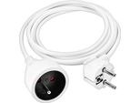 Solight Cavo Di Prolunga Bianco - Connettore, 1 Presa, 2 M PS02