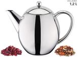 Teiera Weis Da 1 Litro A Doppia Parete Con Filtro In Acciaio Inox 17350