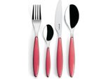 Guzzini Set Di Posate Feeling 24 Pezzi Rosso Trasparente