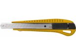 Ironside 127-005 Coltello Da Taglio 9 Mm Corpo In Zinco Pressofuso, Nero/Giallo/Grigio Argento