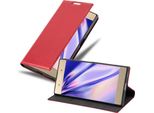 Cadorabo Custodia Per Sony Xperia XA1 Plus Cover Protettiva In Rosso Custodia Per Cellulare Cover Chiusura Magnetica