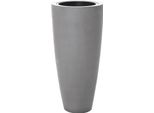 Vivanno Vaso Da Fiori In Fibra Di Vetro City Rotondo, Grigio Cemento Design Cemento - 47X100 Cm