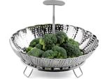 Karl Weis Cuoci Verdure Con Manico Telescopico 13-23 Cm, Acciaio Inox