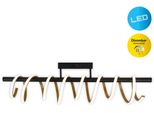 NÄVe Led Deckenleuchte "Belleza", Schwarz (Gold, Schwarz), 1, H: 27Cm, 1 Stk., Leuchten, Deckenlampe, Warmweiß, 32W, 3-Stufen-Dimmbar, Inkl. Treiber, L: 100Cm, Led Deckenleuchte