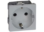 Legrand Presa Di Corrente A Mosaico Schuko A 2 Moduli Colore: Alluminio 079213