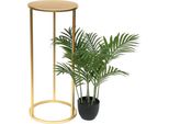 Dandibo Sgabello Per Fiori In Metallo Oro Rotondo 70 Cm Tavolino Per Fiori 96510 L Colonna Per Fiori Sgabello Moderno Per Piante